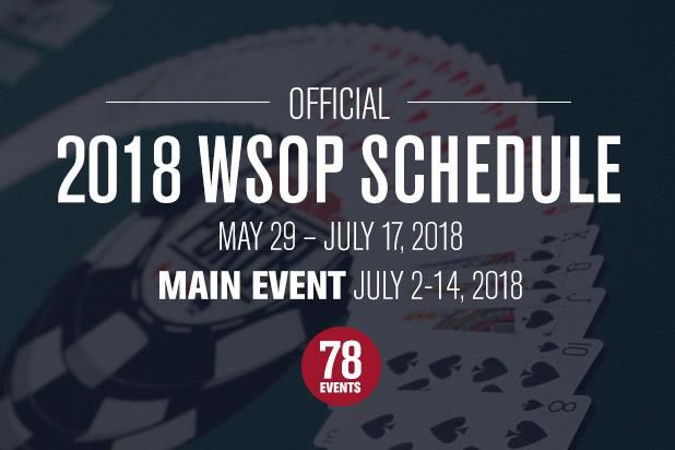 Per lo schedule completo visitate il sito delle WSOP