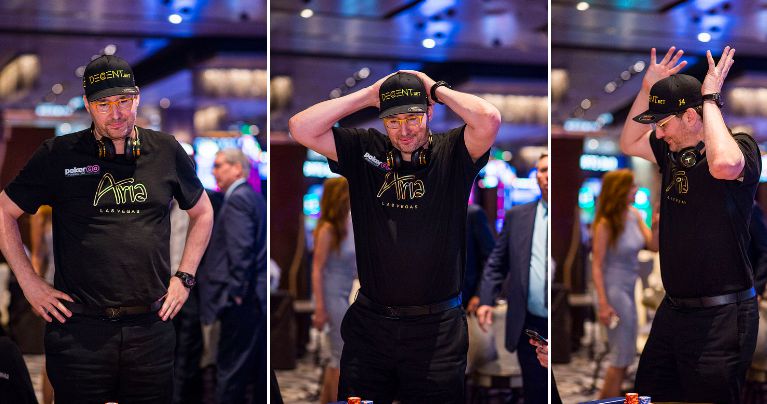 Phil Hellmuth durante la mano che lo ha condannato (Foto Blog WPT)