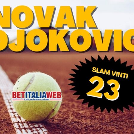 Novak Djokovic nella storia, 23 Slam Vinti! Analisi video realizzata dal nostro Tipster Master Tennis