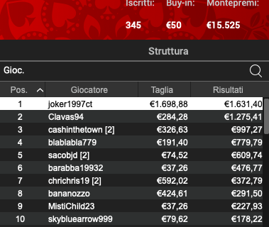 Poker Online 20 giugno 2024